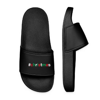 CHRISTMAS Weihnachten - Frauen Badelatschen - Schwarz - Vorne
