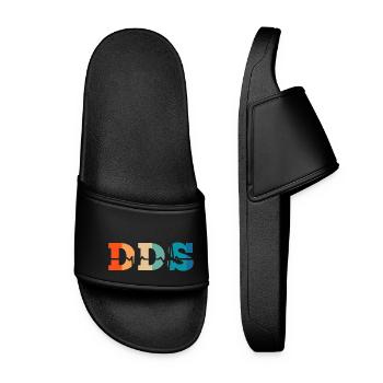 Retro Heartbeat Doctor of Dental Surgery - Women’s Pool Sliders - black - Front