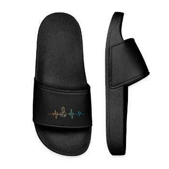 Retro Heartbeat Midwife - Women’s Pool Sliders - black - Front