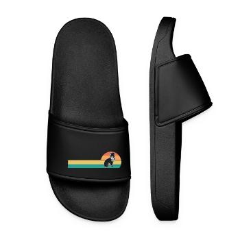 Border Collie - Claquettes Femme - noir - Devant