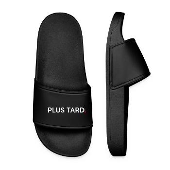 LATER. Minimal Humor Procrastination - Women’s Pool Sliders - black - Front