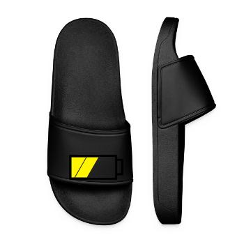 Battery half full - Women’s Pool Sliders - black - Front