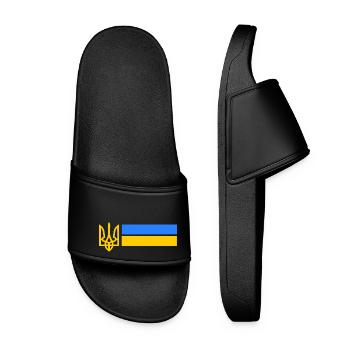 Ukraine - Frauen Badelatschen - Schwarz - Vorne