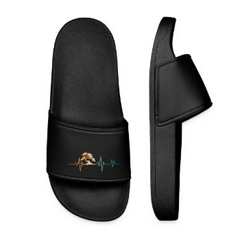 Bonsai heartbeat - gift idea - Women’s Pool Sliders - black - Front