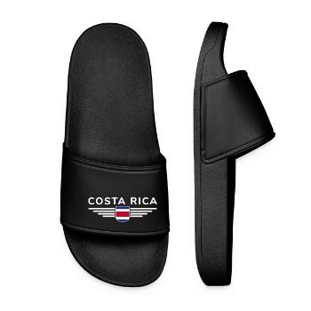 Costa Rica T-Shirt – Pura Vida Style - Frauen Badelatschen - Schwarz - Vorne