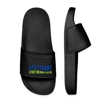 Stuttgart CITY OF MY FATHERS (vector illustration) - Women’s Pool Sliders - black - Front