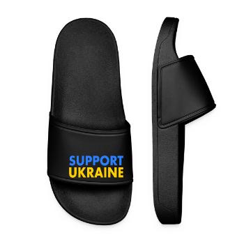 Support ukraine - Women’s Pool Sliders - black - Front
