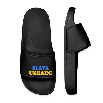 Ukraine - Frauen Badelatschen - Schwarz - Vorne