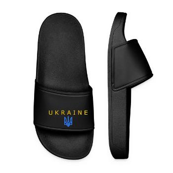 Ukraine - Frauen Badelatschen - Schwarz - Vorne