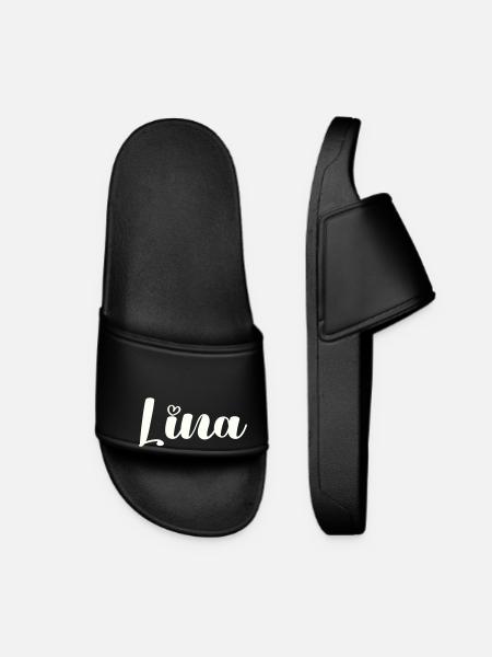 lina name - Frauen Badelatschen - Schwarz