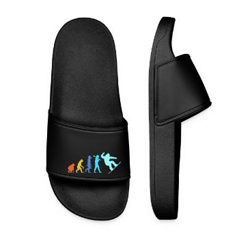 Snowboard Snowboarding Snowboard Holidays Snowboarders - Women’s Pool Sliders - black - Front