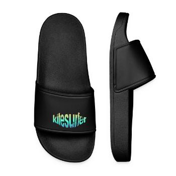 Kitesurfer in writing - Women’s Pool Sliders - black - Front