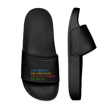No need for hair with this dream body - Women’s Pool Sliders - black - Front
