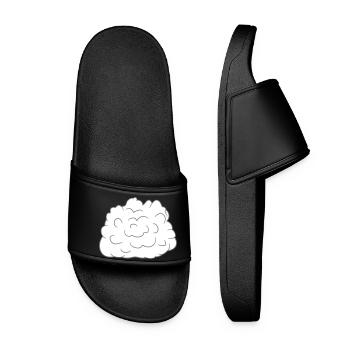 wolle wolke haufen staub himmel flusen clipart sah - Frauen Badelatschen - Schwarz - Vorne