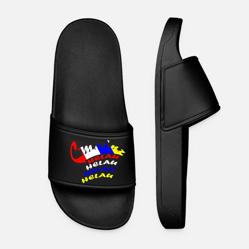 Conception du carnaval de Helau - Claquettes Femme - noir
