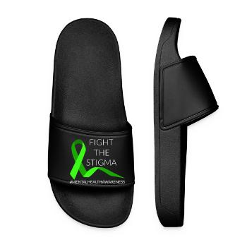 Lutte contre la stigmatisation Sensibilisation à la santé mentale II - Claquettes Femme - noir - Devant