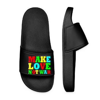 Make love not war - Claquettes Femme - noir - Devant
