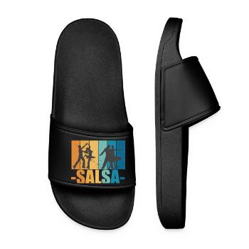 Salsa Vintage Dancer Retro Dancing Gift - Women’s Pool Sliders - black - Front