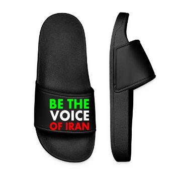 Be the voice of iran - Women’s Pool Sliders - black - Front