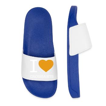 I LOVE CROISSANTS - Women’s Pool Sliders - royal blue - Front
