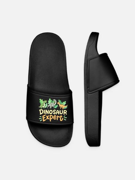 Dinosaurierliebhaber Dinosaurierexperte - Frauen Badelatschen - Schwarz