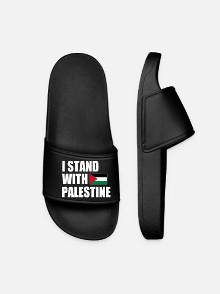 I stand with palestine - Women’s Pool Sliders - black