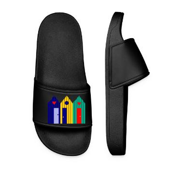anniversary. Anniversary Decade. humor. funny - Women’s Pool Sliders - black - Front