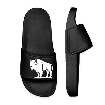 bison tier - Frauen Badelatschen - Schwarz - Vorne