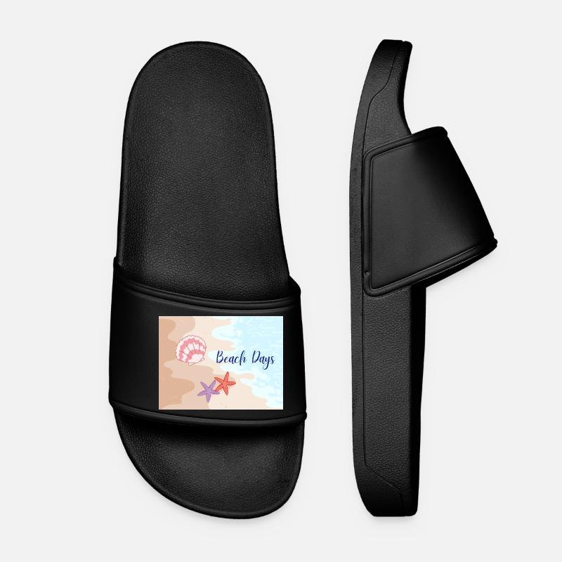 Beach Days Strandmotive Seestern - Frauen Badelatschen - Schwarz