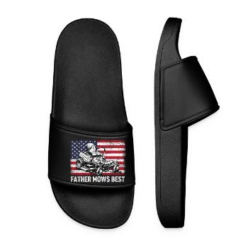 Father Mows Best - Women’s Pool Sliders - black - Front