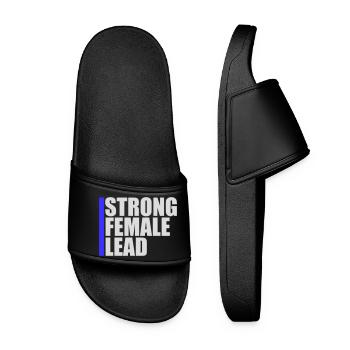 Strong Female Lead Feminism Empowerment Women - Women’s Pool Sliders - black - Front