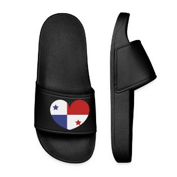 Panama heart flag - Women’s Pool Sliders - black - Front