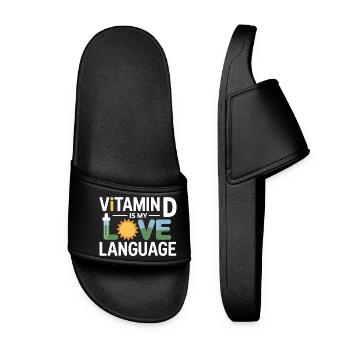 Naturopath Vitamin D Love Language Professional  - Women’s Pool Sliders - black - Front