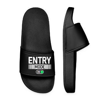 Entry Mode on Stock Market Exchange Trader - Women’s Pool Sliders - black - Front