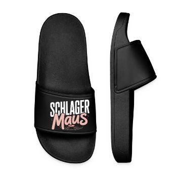 Schlager Maus Party Crew JGA Frauen Schlagermaus - Frauen Badelatschen - Schwarz - Vorne