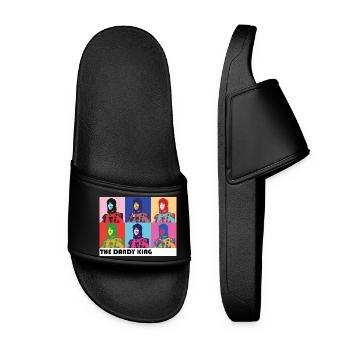 Dandy King Pop Art Portrait - Women’s Pool Sliders - black - Front