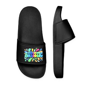 Autism Colors and Pride - Women’s Pool Sliders - black - Front
