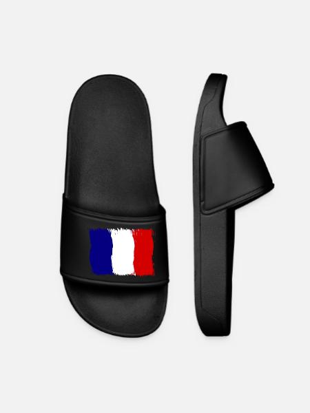 France, français - Claquettes Femme - noir