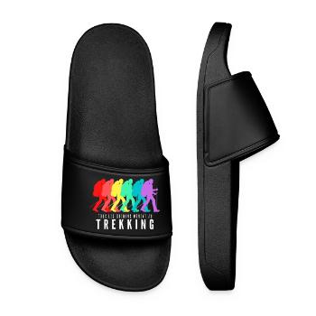 Tous les Chemins Mènent au Trekking - Claquettes Femme - noir - Devant