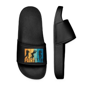 Paintball Paintballer Gotcha Vintage Cadeau - Claquettes Femme - noir - Devant