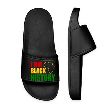 I am black history - Claquettes Femme - noir - Devant