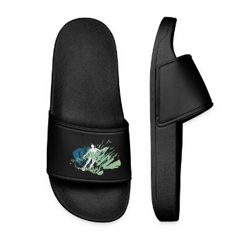 Football Cool design for real football players - Women’s Pool Sliders - black - Front