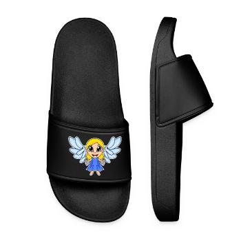 Angel Girl Wings - Women’s Pool Sliders - black - Front