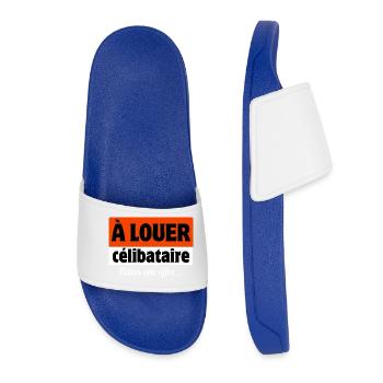 à louer, célibataire - Claquettes Femme - bleu roi - Devant