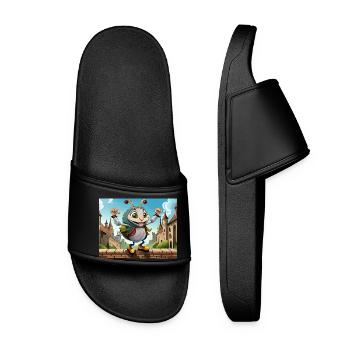 Sur le mur à l’affût Auf der Mauer - Claquettes Femme - noir - Devant