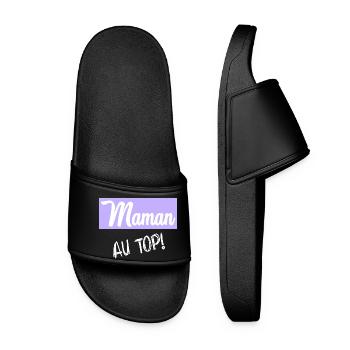 BONNE FÊTE MAMAN. MAMAN. FÊTE DES MÈRES - Claquettes Femme - noir - Devant