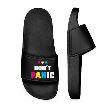 LGBT Pride Month - Don't Panic - Women’s Pool Sliders - black - Front