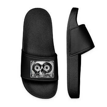 Cassette Skull - Soundtrack of Life - Women’s Pool Sliders - black - Front