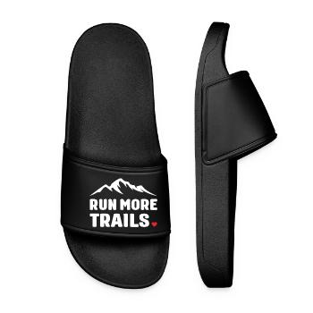 Lauf mehr Trails - Frauen Badelatschen - Schwarz - Vorne