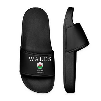 Wales, sleek, minimalist design - Women’s Pool Sliders - black - Front